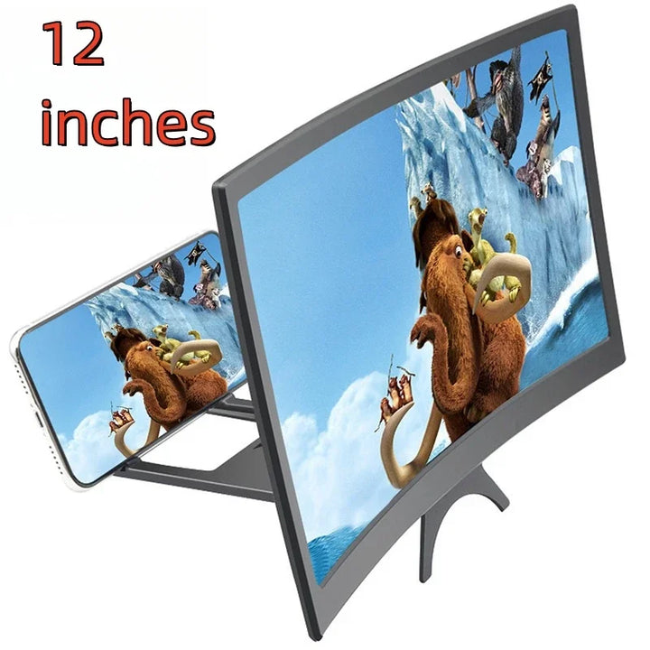 Phone Screen Magnifier 12 Inch Curved Desk Stand For Hands Free Video Viewing Back To School 2026 Ultra Clear