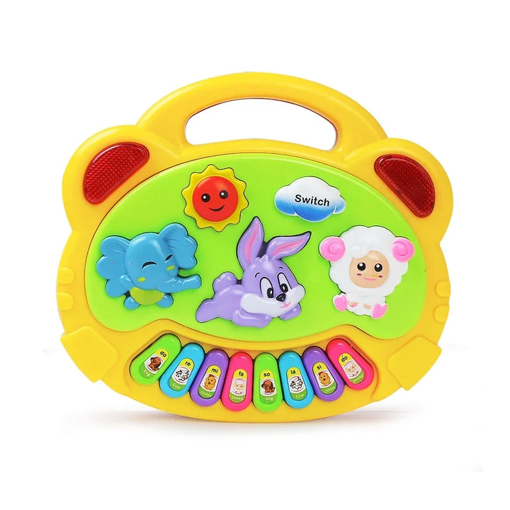 Elephant Rabbit Kids Piano Keyboard Game with Animal Sounds, Light Music Educational Toy, Baby Gift