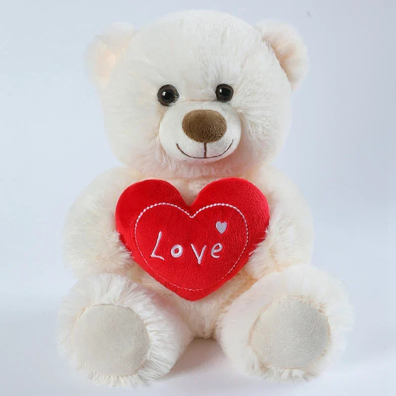 Teddy Bear Plush Toy Heart Hug Gift 2026 Valentine Gift For Kids Huggable Bear Soft Plush