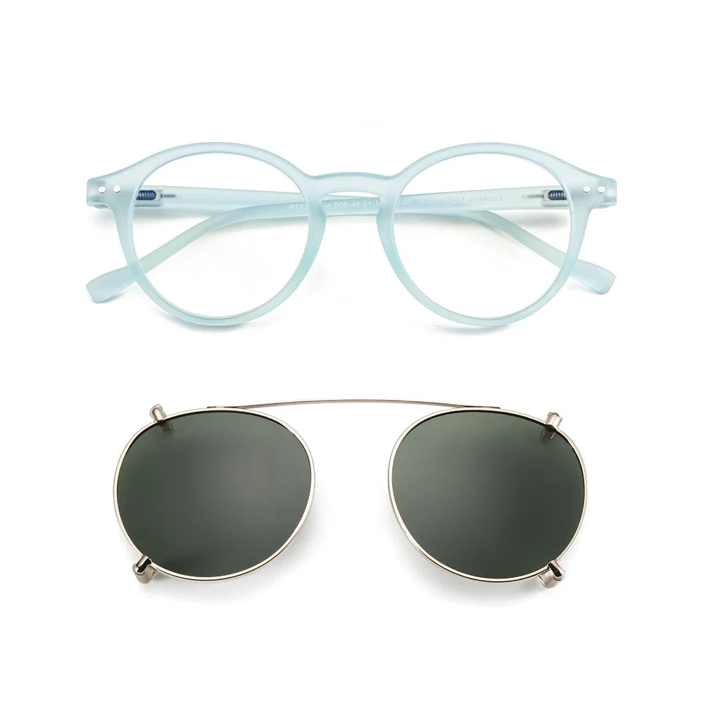 Clip On Sunglasses Retro Round Frames Anti Blue Light Polarizing Clip Ons Summer 2026