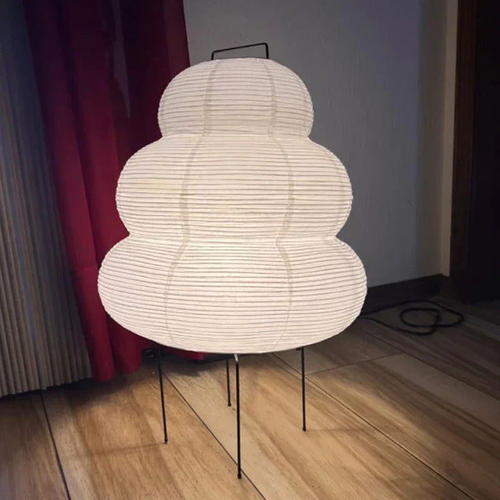 LED Rice Paper Lamp Tricolour Dimming Japanese Style