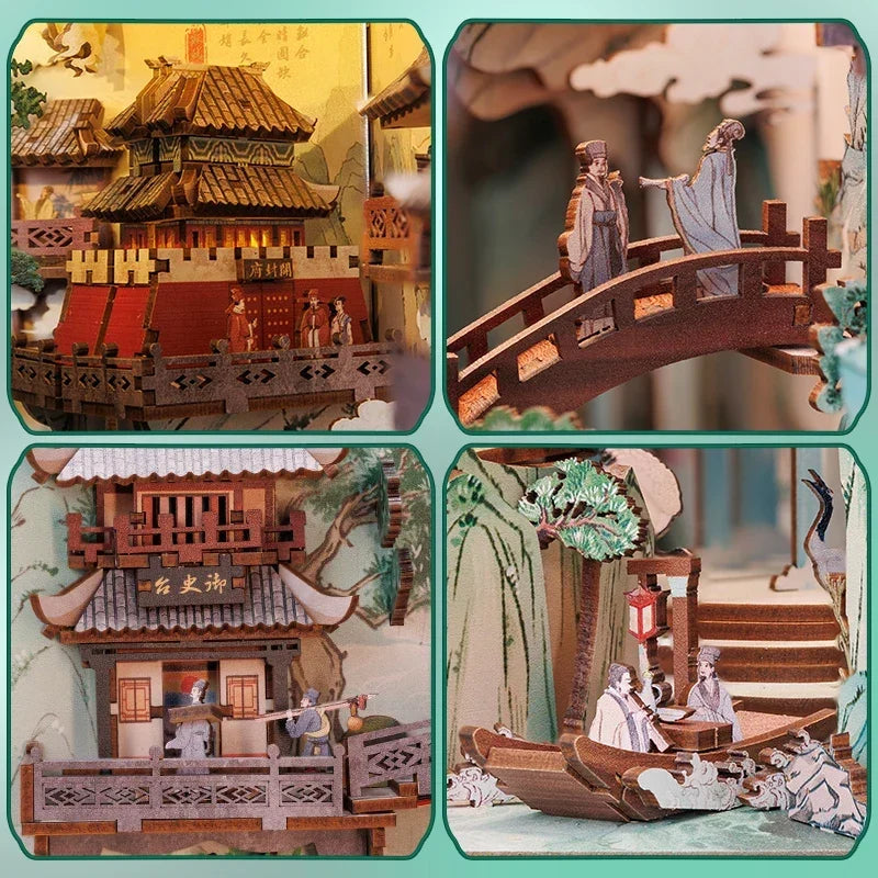 Antiquity Book Nook Doll House Kit with Touch Light 3D Puzzle Toy