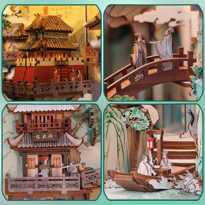 Antiquity Book Nook Doll House Kit with Touch Light 3D Puzzle Toy