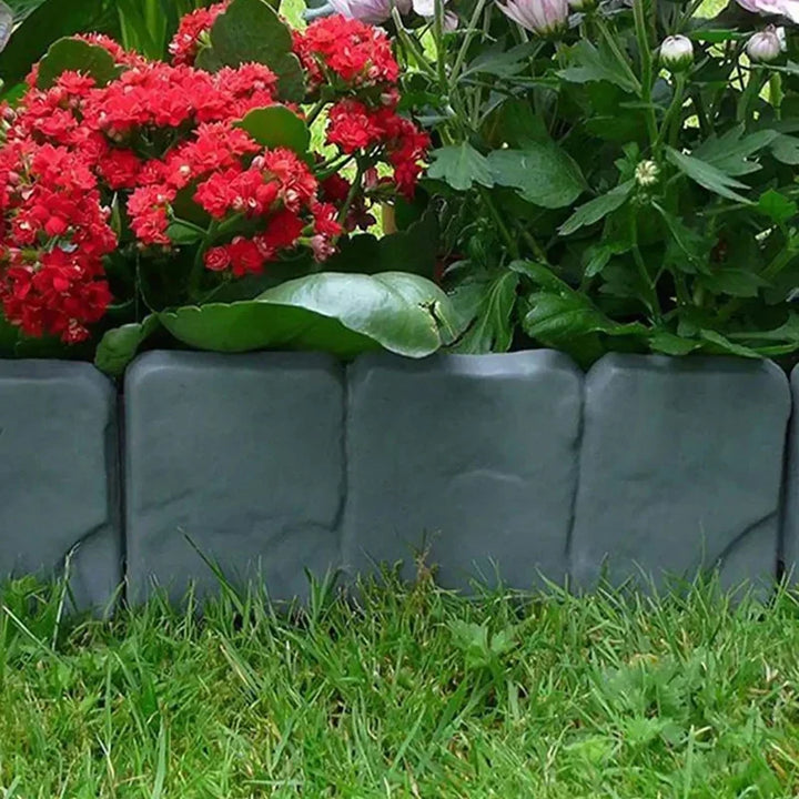 Garden Tools Imitation Stone Plant Support Stakes - 5-10pcs Outdoor Decorative Edging for Landscape