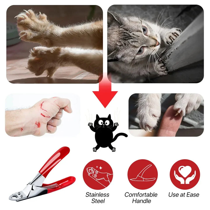 Stainless Steel Pet Nail Clipper - Dog &amp; Cat Grooming Tool for Small to Medium Pets, Nail Care