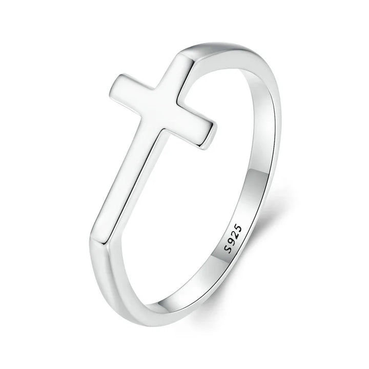 Sterling Silver Cross Ring 925 - Minimalist Daily Wear Jewelry Summer 2026 Gift Idea For All Jewelry Lovers