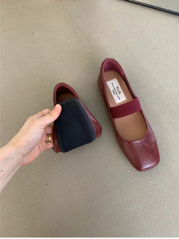 Supportive Women’s Ballet Flats - Square Toe Mary Jane