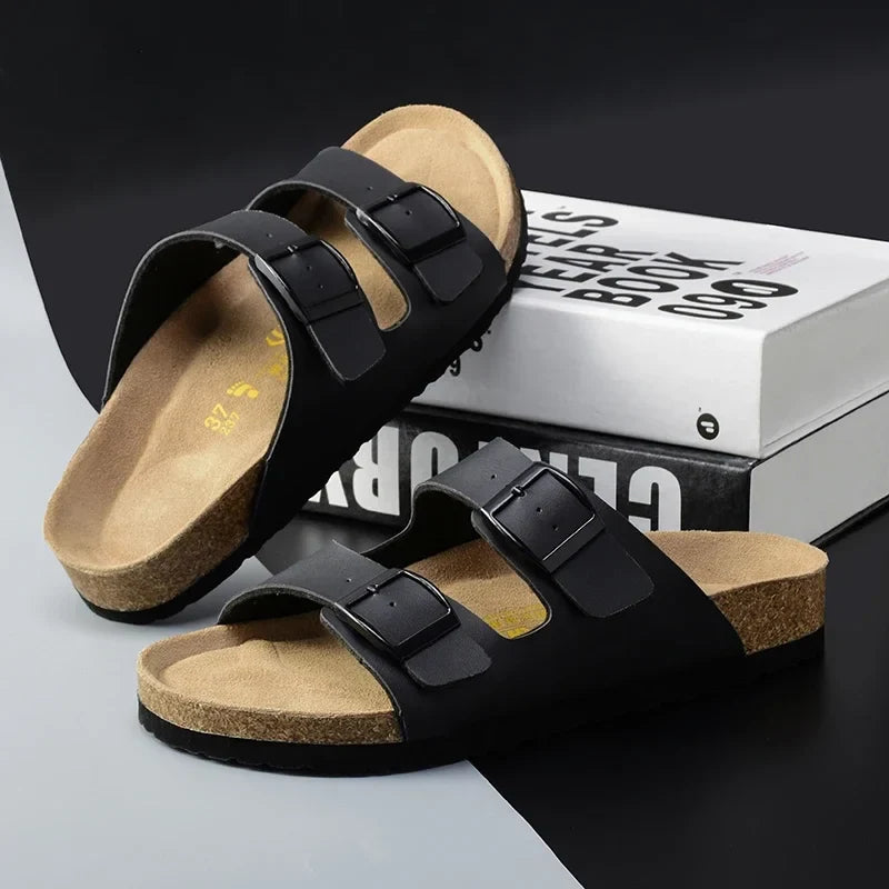 Summer Leather Men Sandals - Durable Non-Slip Outdoor Beach Casual Shoes for Women