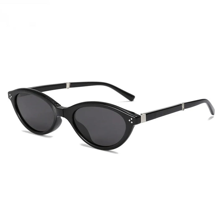 Sunglasses Foldable Cat Eye Vintage Narrow Frame UV400 Protection Portable Pocket Shades Fall 2026 Trend Gift