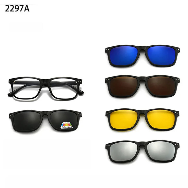 Magnetic Clip Sunglasses Interchangeable Lens Set 5 Lenses Polarized Prescription Ready Summer 2026 Gift