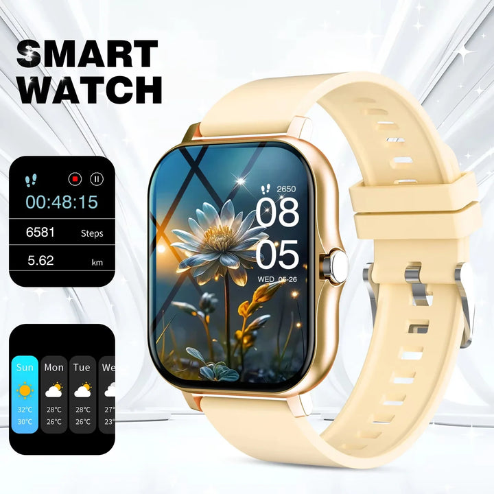 LAXASFIT Smart Watch Full Touch Screen Bluetooth Call – Heart Rate Sleep Tracker Sports Fitness Smartwatch 2026
