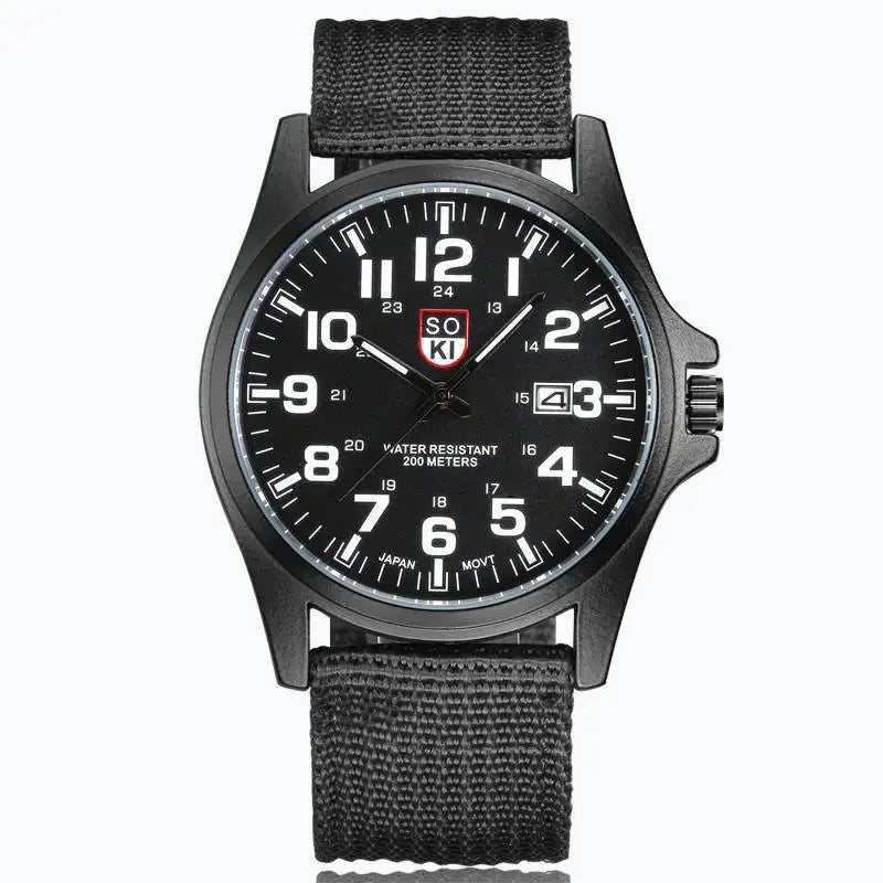 Watch Nylon Strap Quartz Military Style Durable