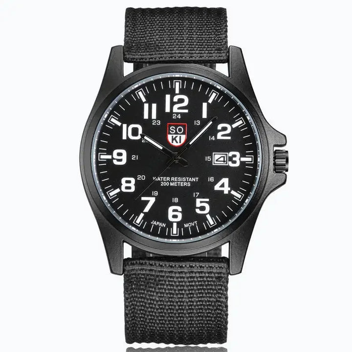 Watch Nylon Strap Quartz Military Style Durable