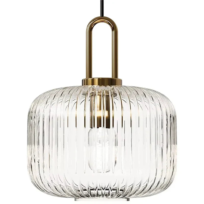 Japandi Glass Pendant Light Japanese Nordic Hanging Lamp Warm