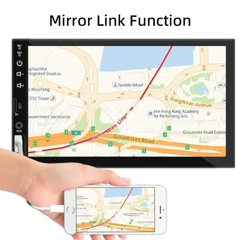 Car Stereo 7-Inch 1 Din CarPlay Android Auto MP5 Head Unit With USB Bluetooth Rear View Camera Fall 2025 Gift