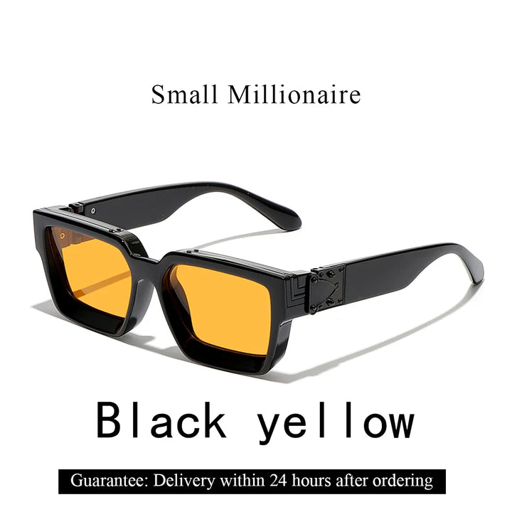 Sunglasses Black Retro Square Shades Luxury Fashion Eyewear Fall 2026 Trend Gift Idea
