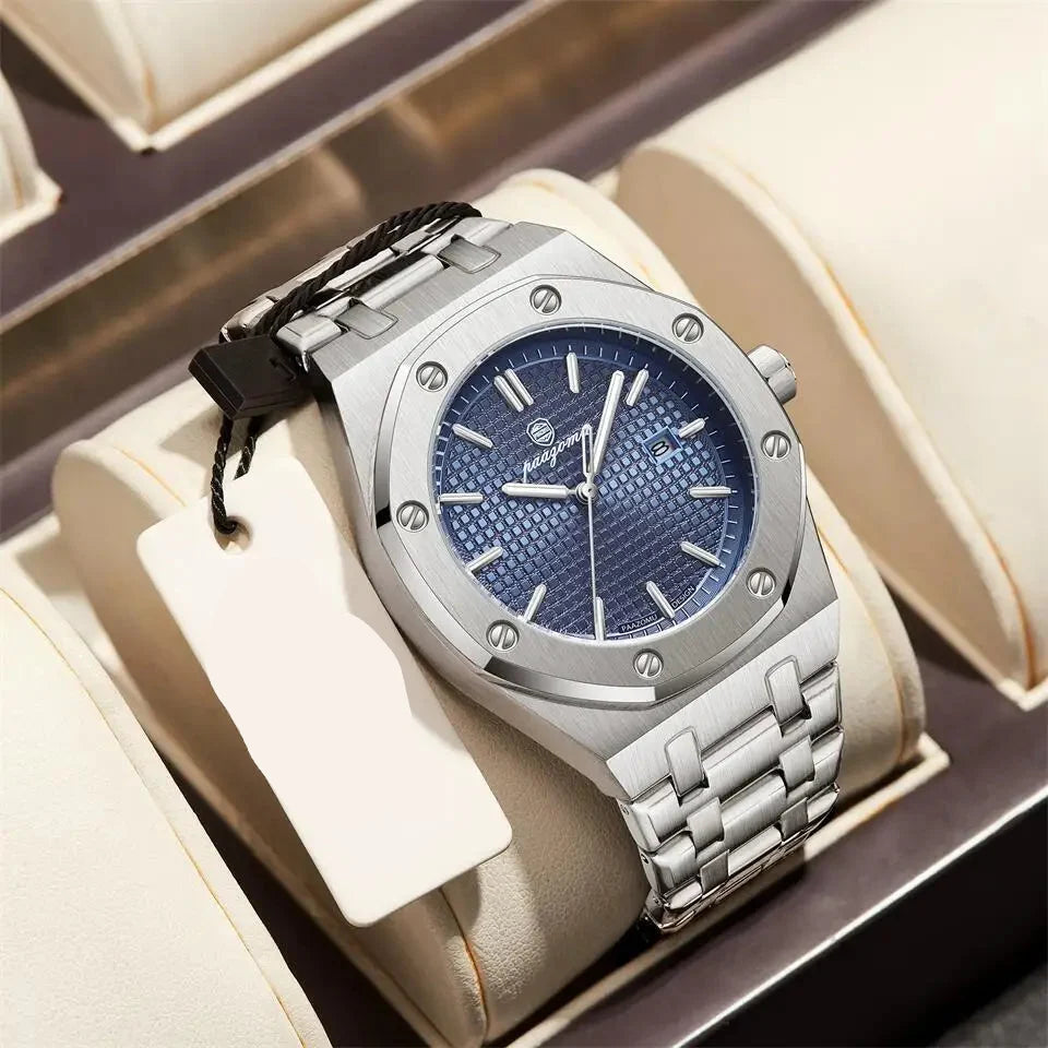 Quartz Stainless Steel Business Watch Waterproof Date