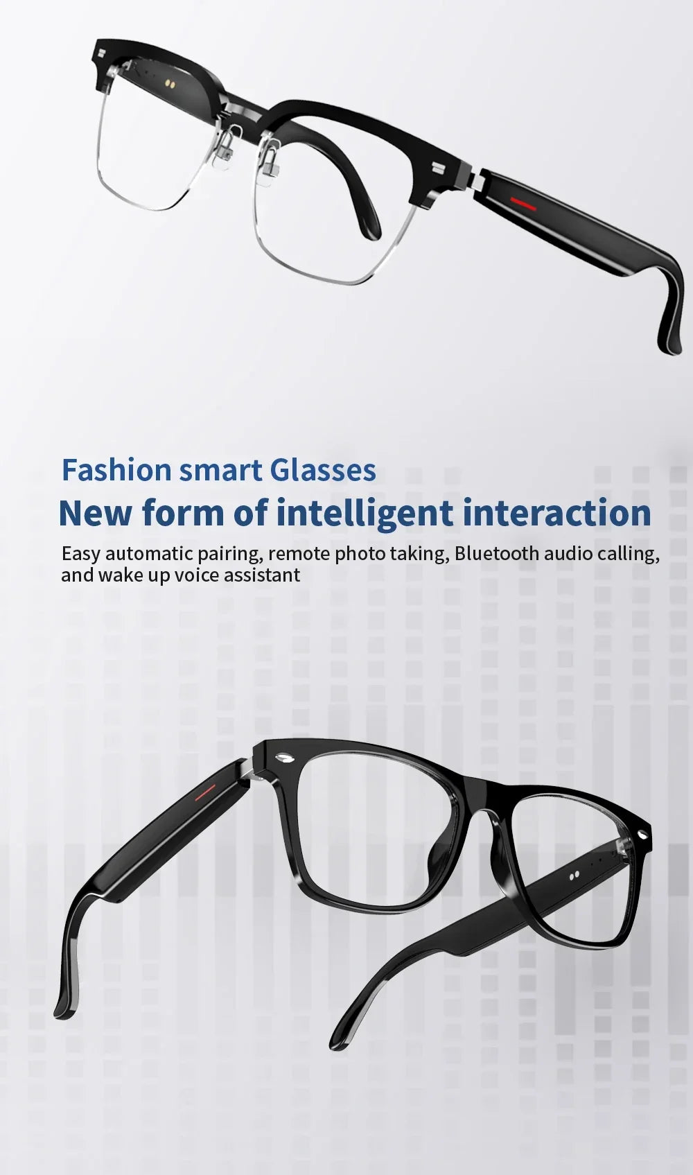 Smart Glasses Blue Light Polarized Audio Sunglasses