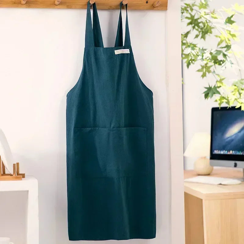 Apron Cotton Linen Minimalist Japanese Korean Kitchen And Florist Apron Fall 2025 Breathable Durable