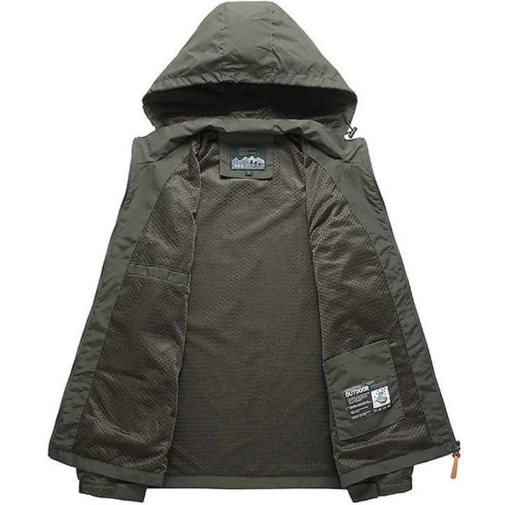 Waterproof Mens Tactical Jacket - Hooded, Lightweight