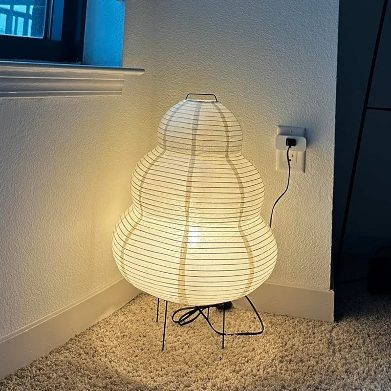 LED Rice Paper Lamp Tricolour Dimming Japanese Style