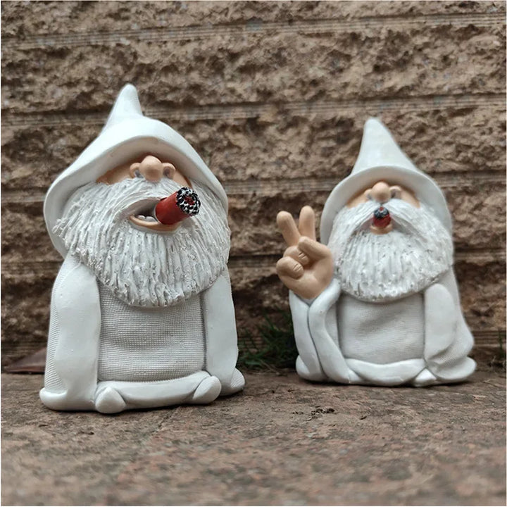 Funny Garden Gnome Statue - Hand Painted Resin Outdoor Ornament, Fall 2026 Yard Decor Gag Gift