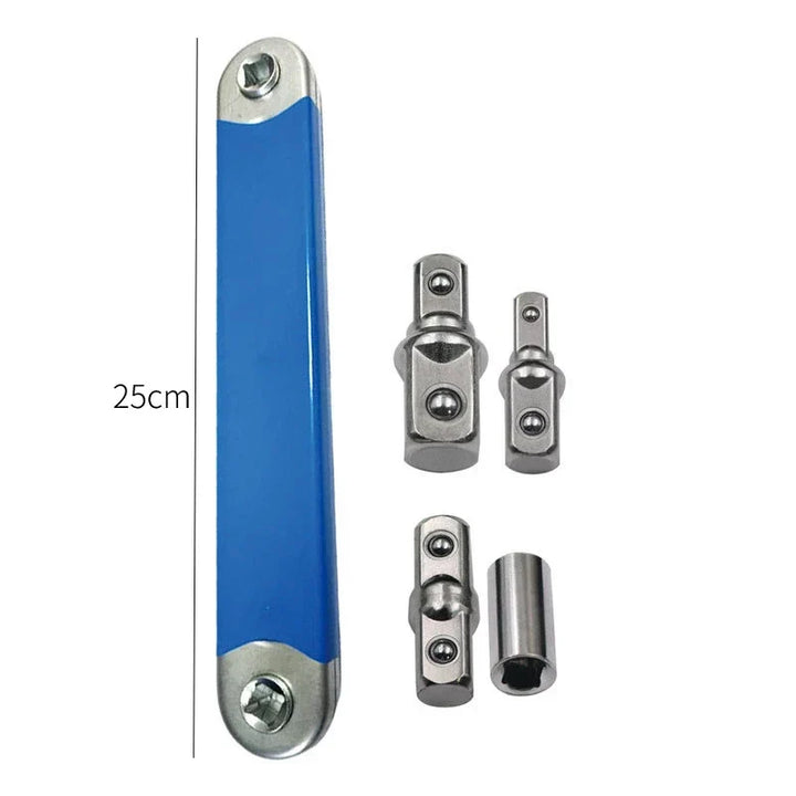Compact Offset Extension Wrench 4-Adapter Set – Dual-Purpose Impact Socket Ratchet Automotive Hand Tool 2026
