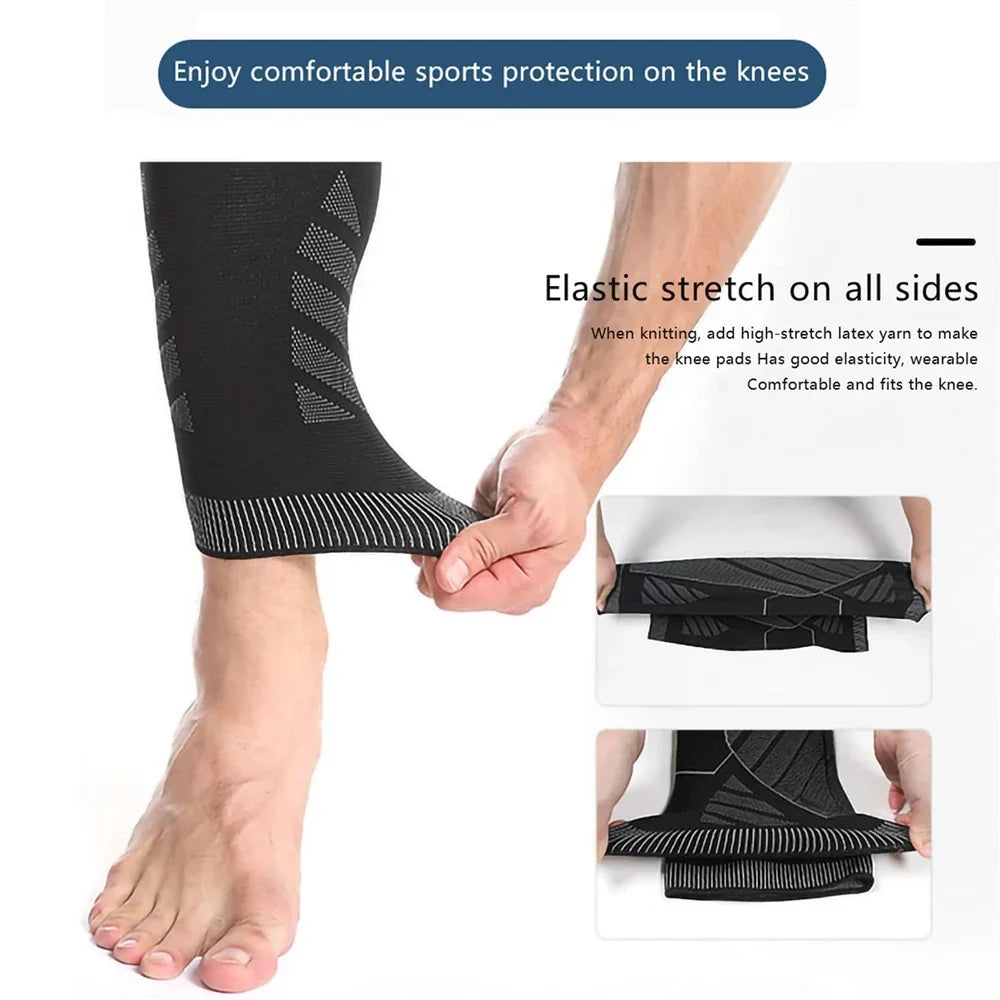 Full Leg Compression Sleeve Long Knee Support for Cycling Hiking Basketball – Pair 2026