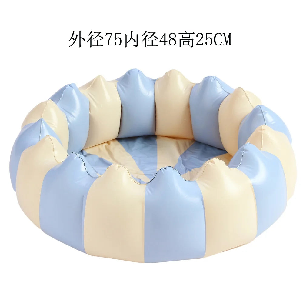 Inflatable Mermaid and Dinosaur Swimming Pool for Kids, Durable PVC, Multiple Sizes 90CM-150CM, Fun Outdoor Summer Activity