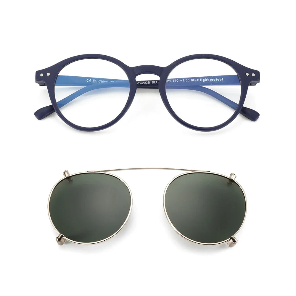 Clip On Sunglasses Retro Round Frames Anti Blue Light Polarizing Clip Ons Summer 2026