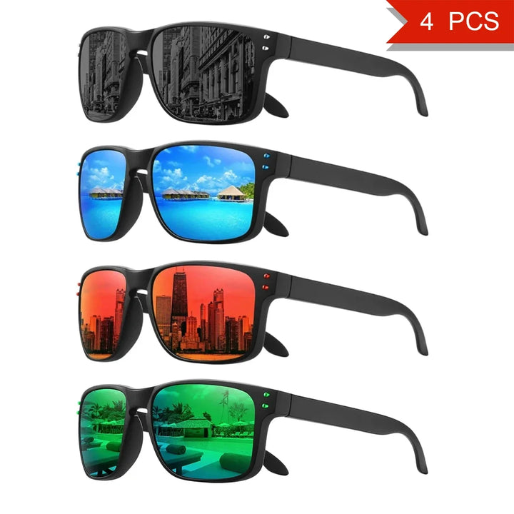 Polarized Sunglasses 4-Pack Unisex UV400 Driving Night Vision TR Frames Summer 2026 Gift