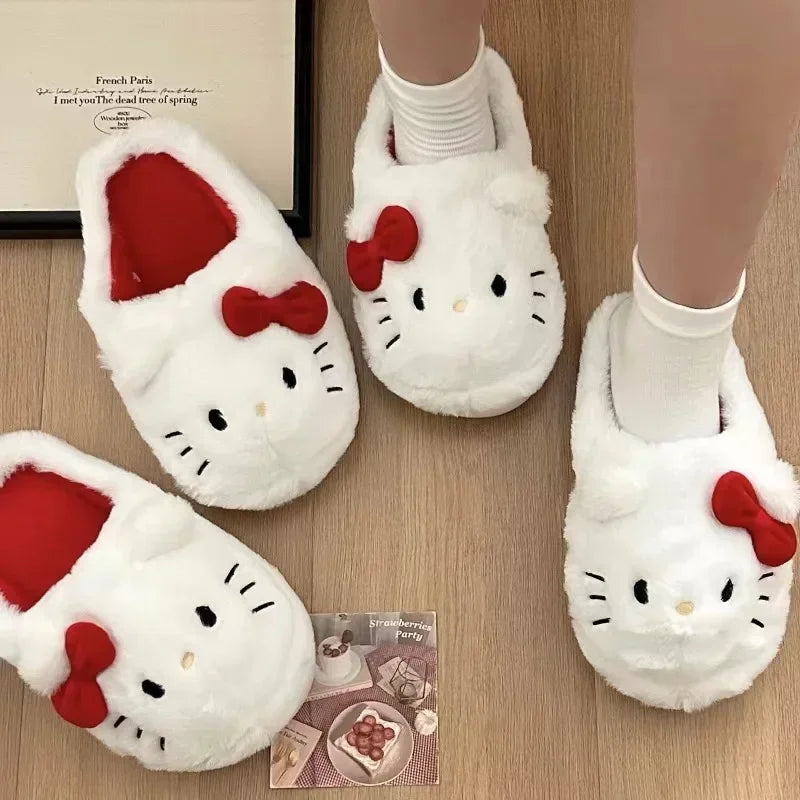 Warm Unisex Slippers - Plush-Lined, Plush Fabric, Indoor Home Wear For Autumn And Winter