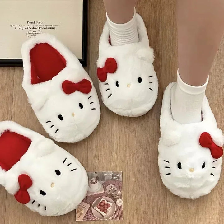 Warm Unisex Slippers - Plush-Lined, Plush Fabric, Indoor Home Wear For Autumn And Winter