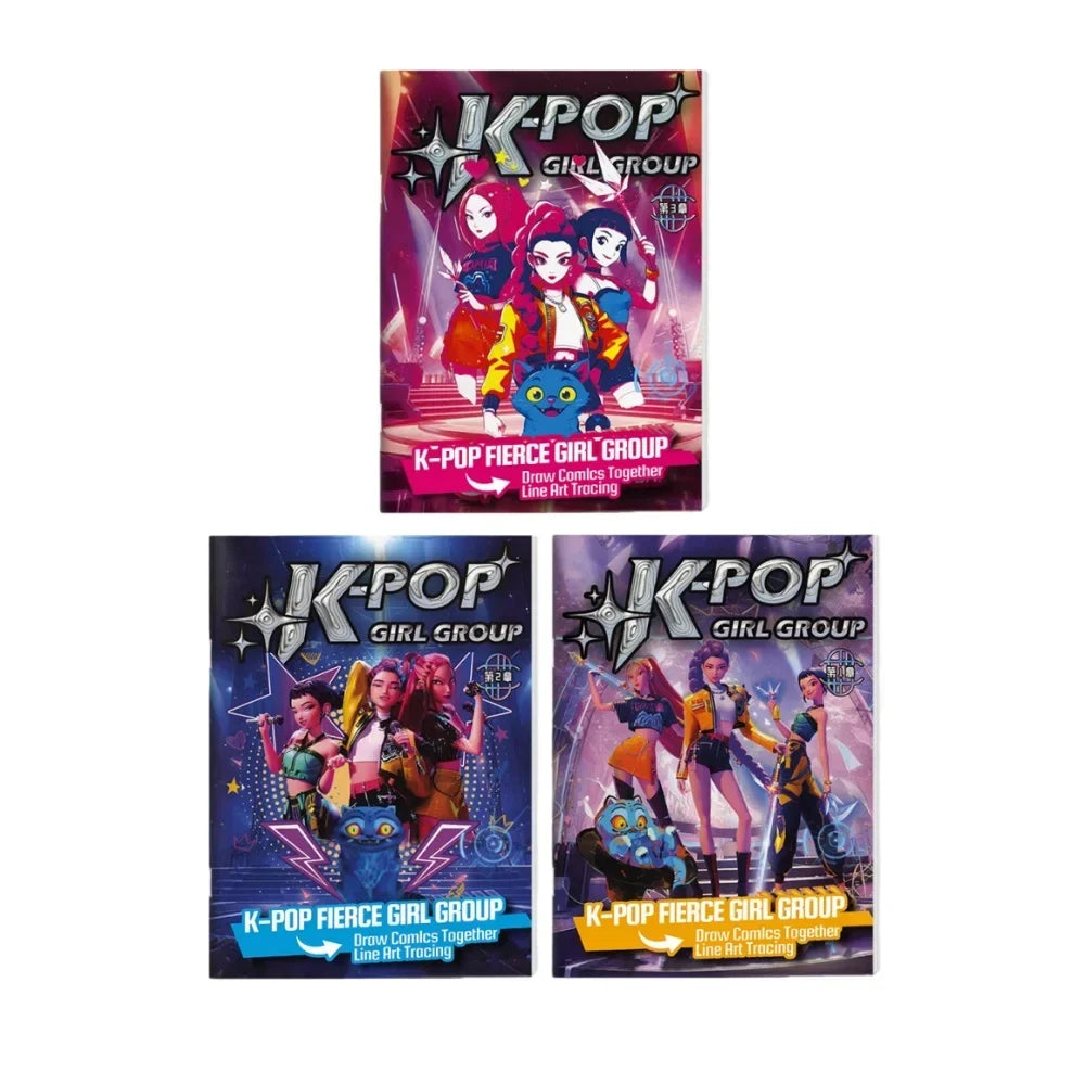 colouring Book Kpop Demon Hunters Anime Sketches Rumi Mira Zoey Cute Line Drawings Back to School 2025 Gift