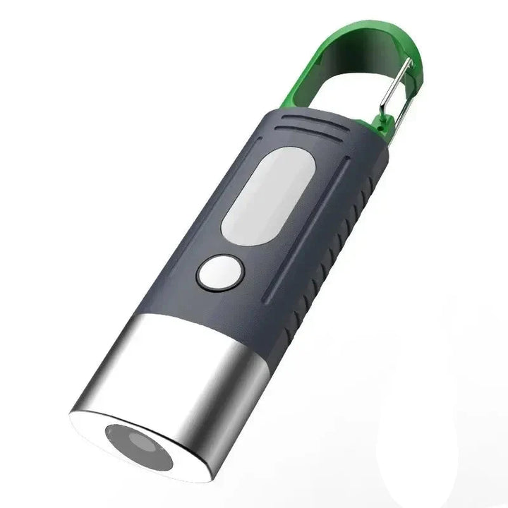 Mini Convenient High Power LED Flashlight - Waterproof Camping Light with Telescopic Zoom and Side Lights
