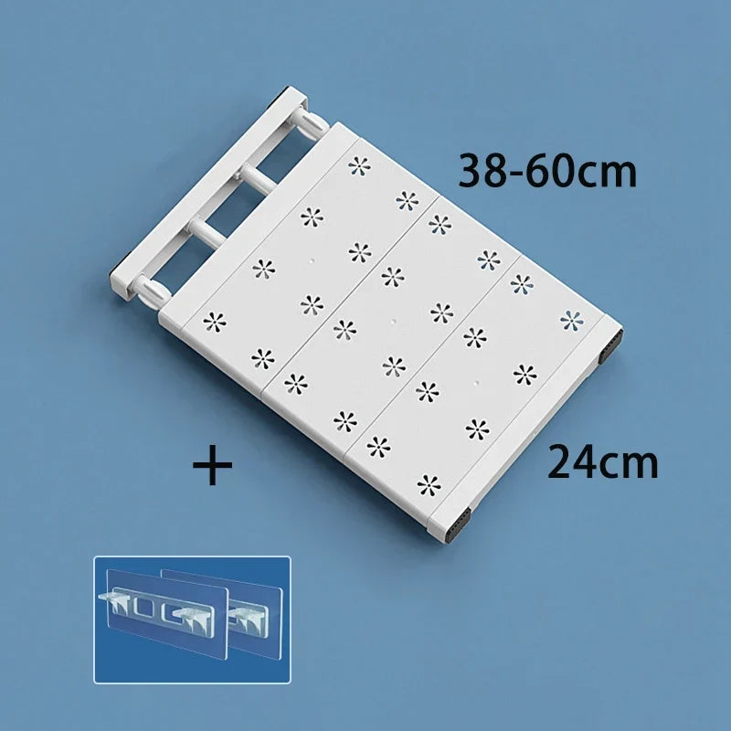 Wall-Mounted Adjustable Shelves - Home Organizers for Closet, Bathroom &amp; Kitchen Storage