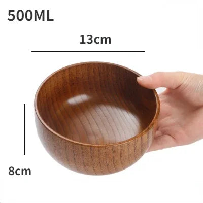 Jujube Wood Soup Bowls Solid Wooden Japanese Bowls
