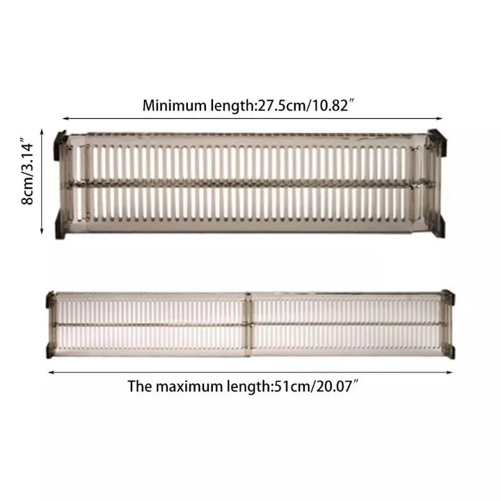 Adjustable Drawer Divider Partition Storage Organiser - 2pcs Set Home Organizers, No Tools Needed