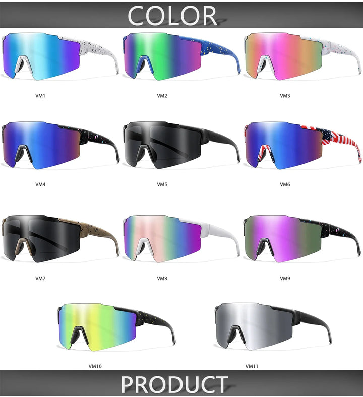 Lightweight unisex sports sunglasses – UV400 polycarbonate lenses, cycling, running, fishing