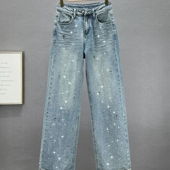 Loose Fit Casual Pants for Women in Blue, Breathable Cotton Polyester, Everyday Comfort Trousers