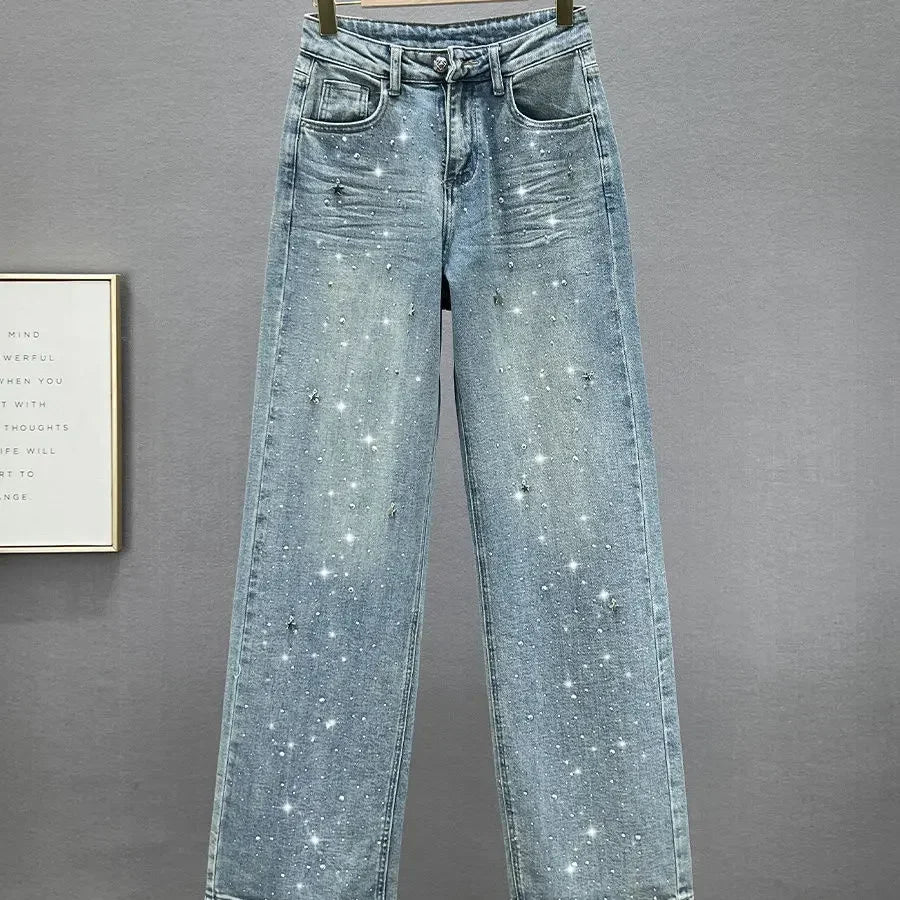 Loose Fit Casual Pants for Women in Blue, Breathable Cotton Polyester, Everyday Comfort Trousers