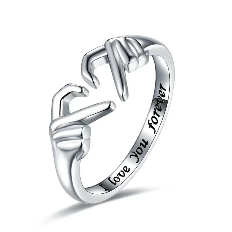 Heart Ring Hollow Double Layer Open Adjustable Ring Romantic jewellery Gift 2026 Valentine Gift Trend