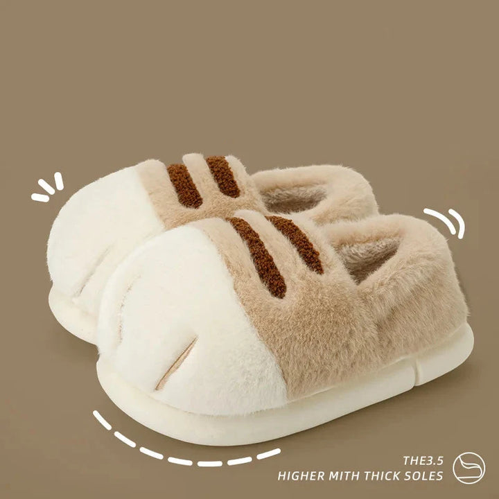 Soft Unisex Slippers For Kids - Cozy Cat Design, Plush Lining, Indoor Wear At Home