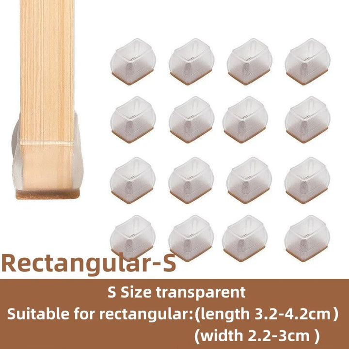 Silicone Non-Slip Furniture Leg Pads 16-Pack – Floor Protectors Chair Feet Leveling Mat 2026