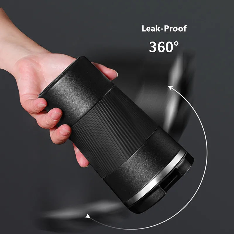 510ml Double Stainless Steel Coffee Thermos Mug - Leak-Proof Travel Flask, Non-Slip Insulated Water Bottle, BPA Free