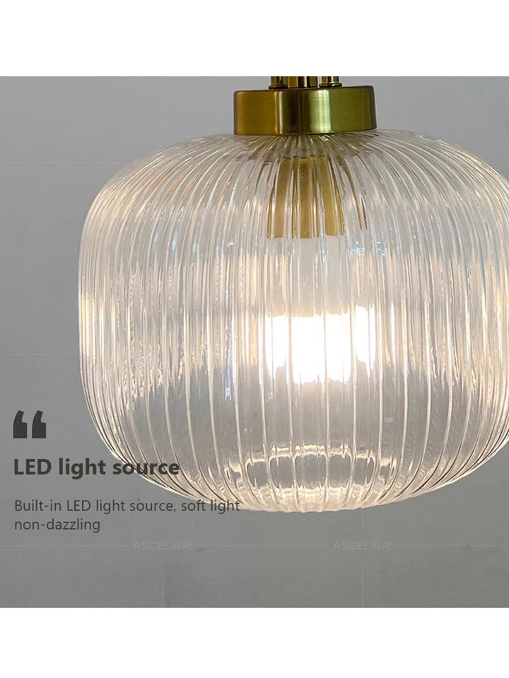 Japandi Glass Pendant Light Japanese Nordic Hanging Lamp Warm