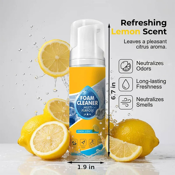Foam Cleaner 4-In-1 Enzyme 150ml All-Purpose Cleaning Spray Spring 2026 No Rinse Car Interior and Kitchen Lemon Scent