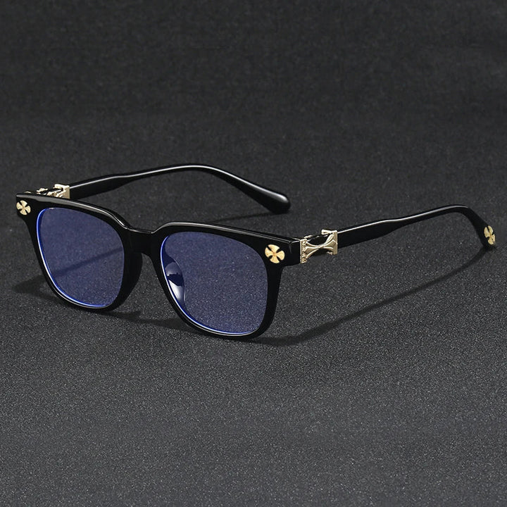 Blue Light Blocking Glasses - Oversized Frame Computer Eyewear With Rhinestone Decor, Fall 2026 Trend Gift
