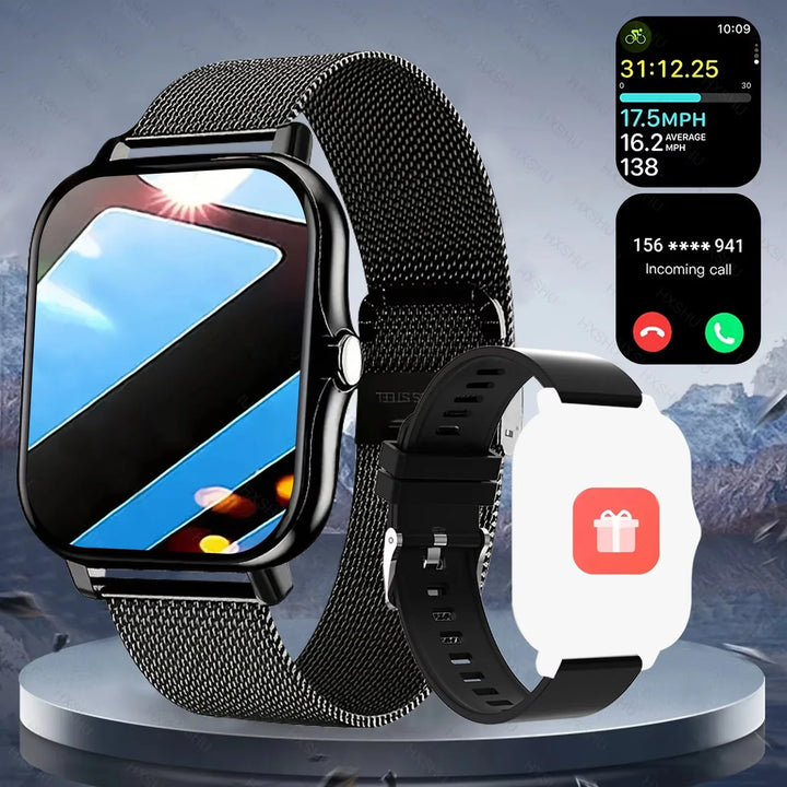 LAXASFIT Smart Watch Full Touch Screen Bluetooth Call – Heart Rate Sleep Tracker Sports Fitness Smartwatch 2026