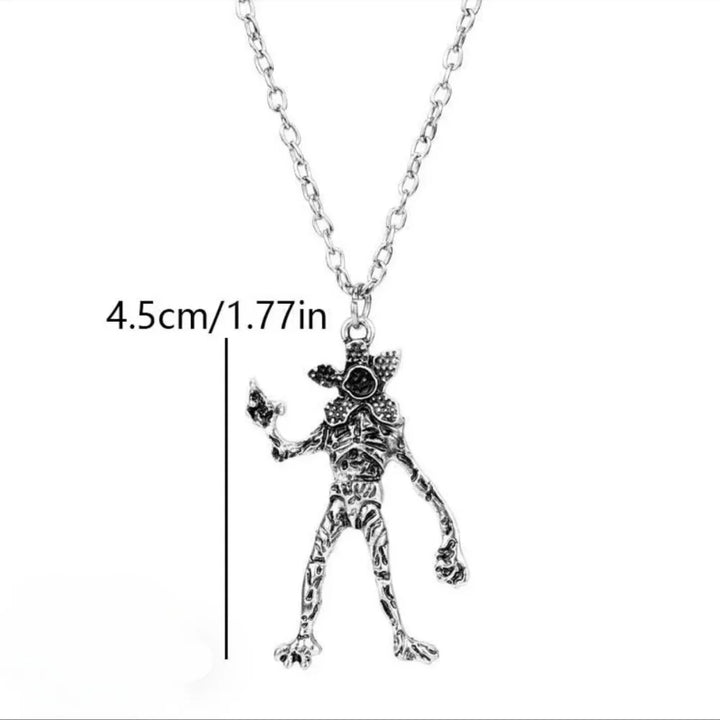 Monster Pendant Necklace 925 Sterling Silver Upside-Down Monster Charm Adjustable Valentine Gift 2026 Gift Ready